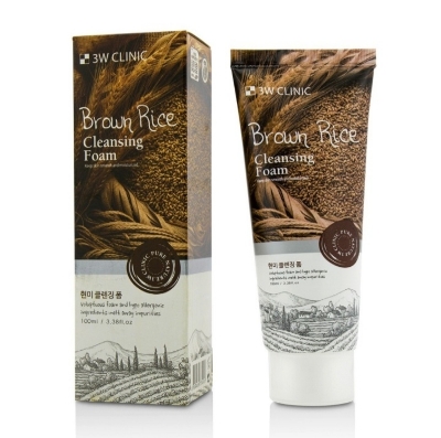 Picture of 3W Clinic Brown Rice Moisturizing & Smooth Skin Cleansing Foam- Face Wash (100ml) - 