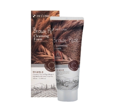 Picture of 3W Clinic Brown Rice Moisturizing & Smooth Skin Cleansing Foam- Face Wash (100ml) - 