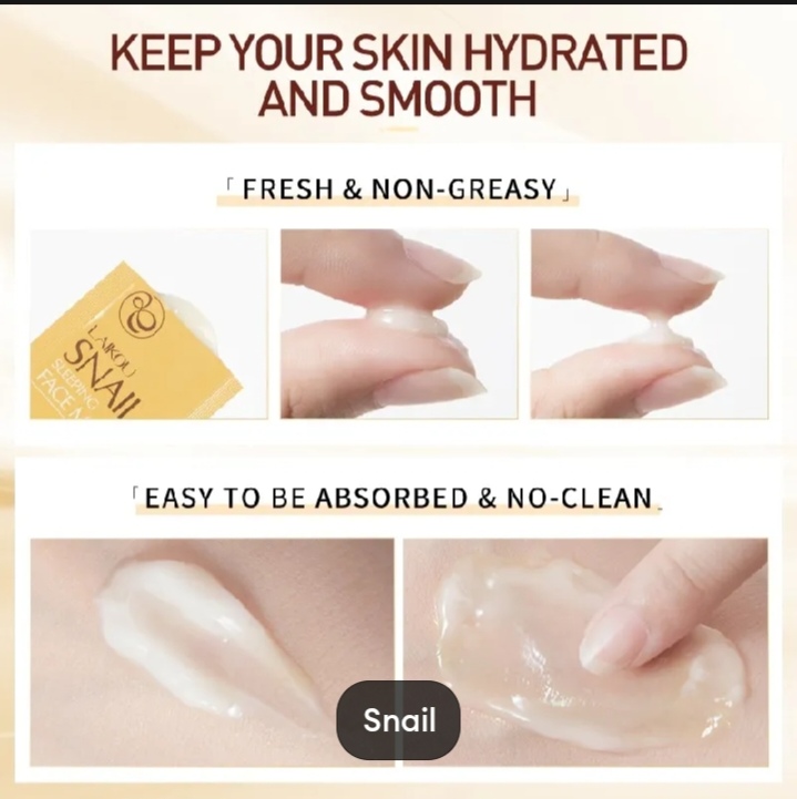 Picture of LAIKOU 5 Pcs/Set Snail Anti-Wrinkle & Firming Sleeping Mask- 3g/Each - 