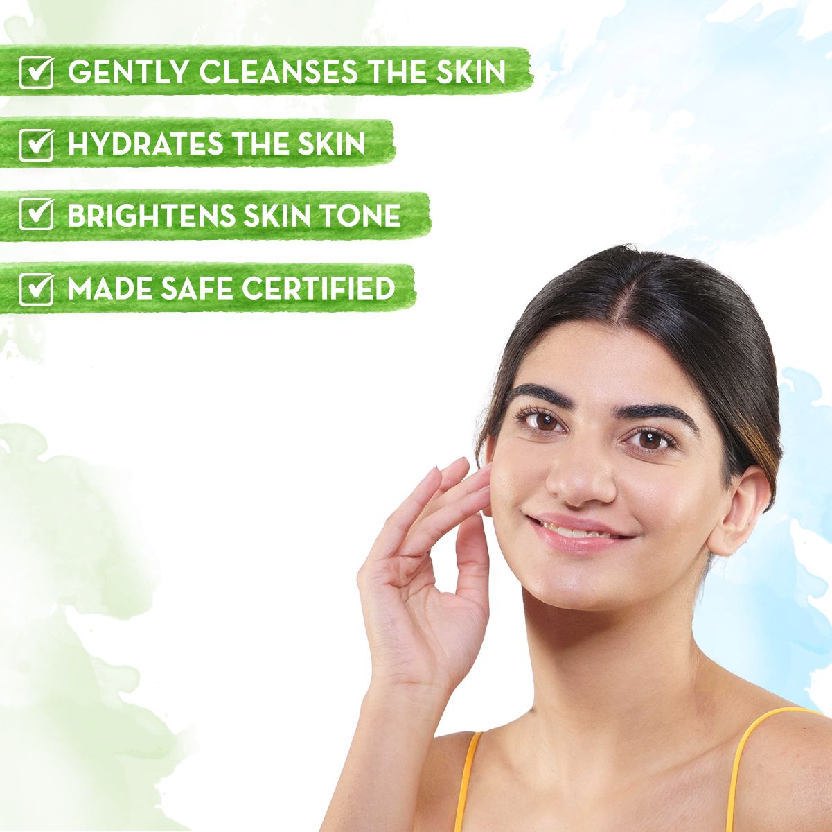 Picture of Mamaearth B3+  Rice Face Wash- 100ml - White,Fresh