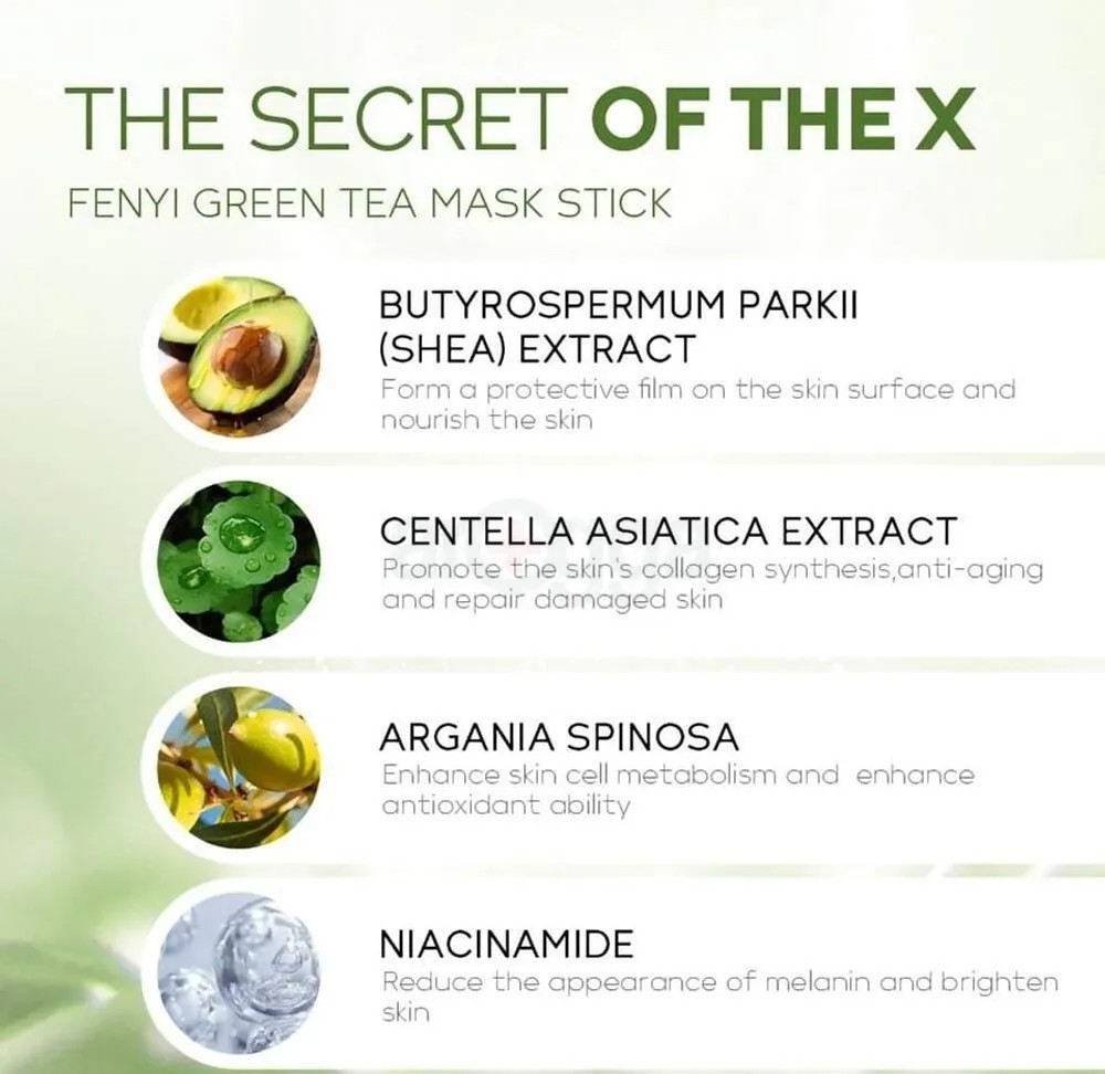 Picture of Fenyi Green Tea Deep Cleansing Oil Control Mask Stick- 40g - 