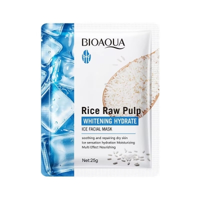 Picture of BIOAQUA Rice Raw Pulp Hydrating Ice Facial Sheet Mask- 25g - 