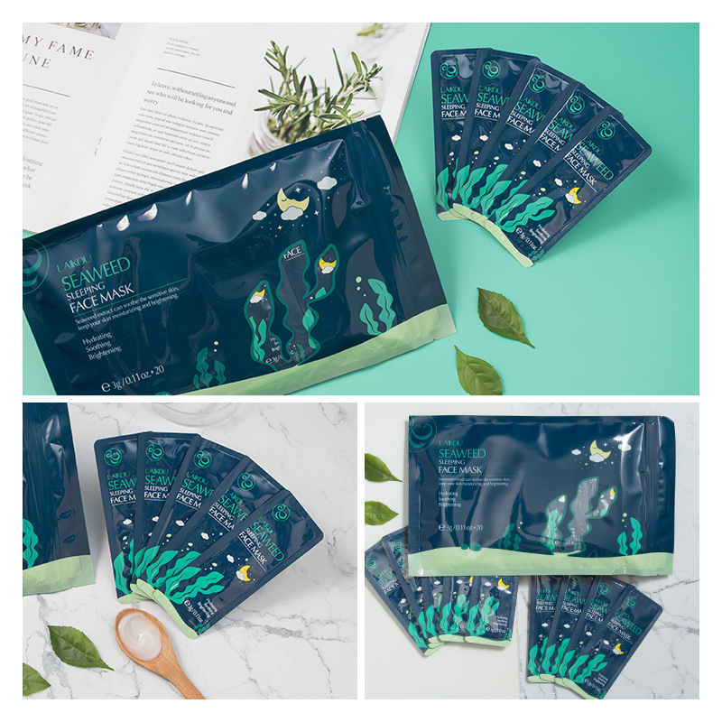 Picture of LAIKOU 5 Pcs/Set Seaweed Hydrating & Soothing Sleeping Mask- 3g/Each - 