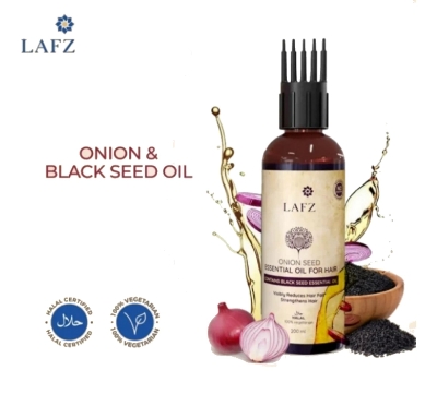Picture of LAFZ Onion Seed Reduces Hair Fall Essential Hair Oil- 100ml - 