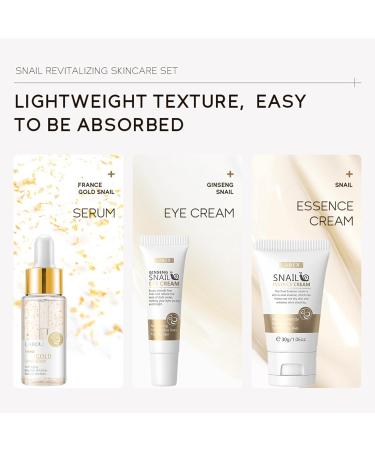 Picture of LAIKOU Snail Revitalizing Sparkling Vaitality Skin Care 3 Pcs Set- 62g - 