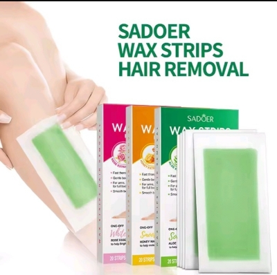 Picture of SADOER Aloe Vera Rose & Honey Extracted Hair Removal Wax Stripes- 20 Stripes - 