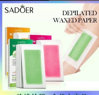 Picture of SADOER Aloe Vera Rose & Honey Extracted Hair Removal Wax Stripes- 20 Stripes - 