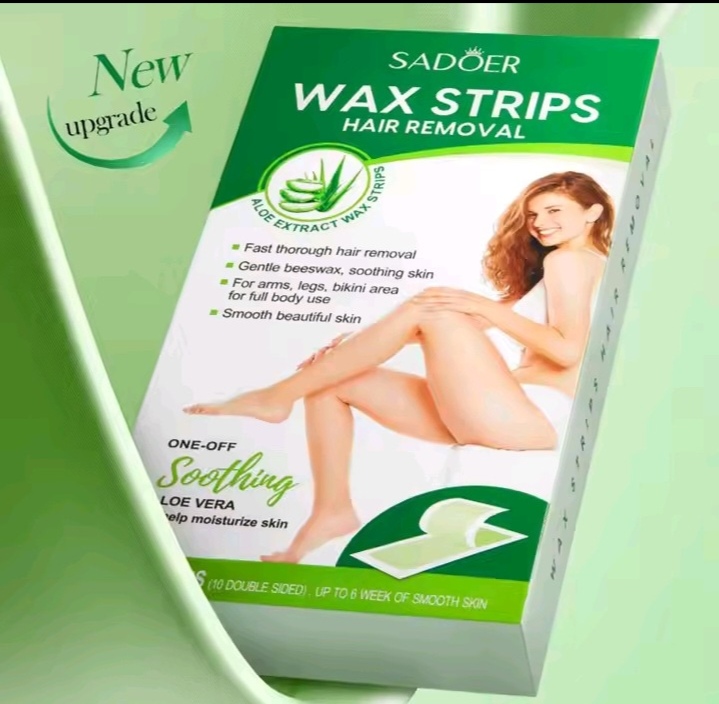 Picture of SADOER Aloe Vera Rose & Honey Extracted Hair Removal Wax Stripes- 20 Stripes - 