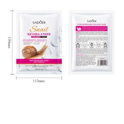 Picture of SADOER Snail Reorganize Collagen Face Sheet Mask- 25g 1pcs - 