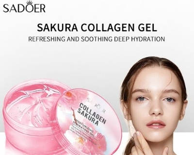 Picture of SADOER Collagen Sakura Moisturizing & Hydrating Soothing Gel- 300g - 