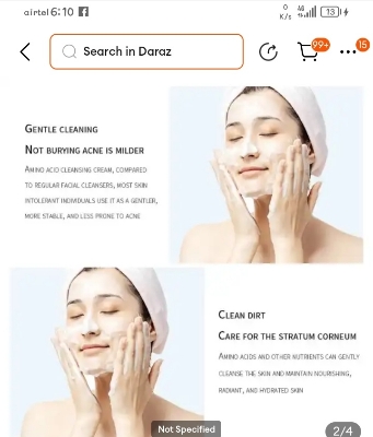 Picture of BIOAQUA Amino Acid Deep Cleansing Face Cleanser- 60g - 