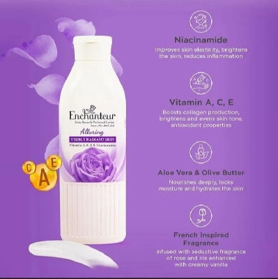 Picture of Enchanteur Satin Smooth Perfumed Alluring Lotion- 250ml - 