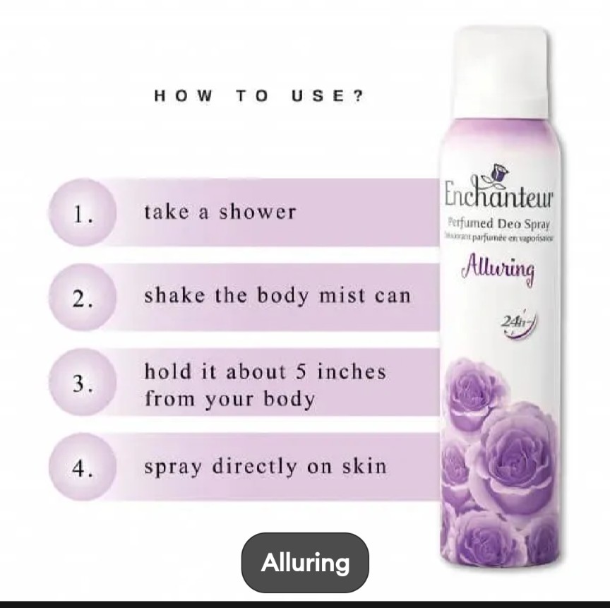 Picture of Enchanteur Alluring Deodorant Perfumed Body Spray- 150ml - 