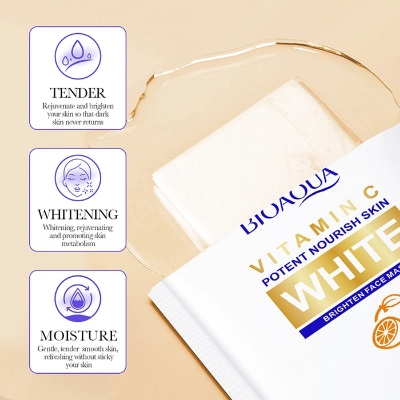 Picture of BIOAQUA Vitamin C 10X Anti-Oxidant Brighten Face Mask- 25ml - 