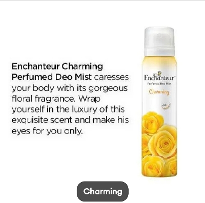 Picture of Enchanteur Charming Perfumed Deo Body Spray- 150ml - 