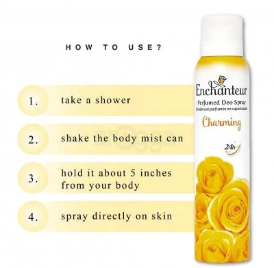 Picture of Enchanteur Charming Perfumed Deo Body Spray- 150ml - 