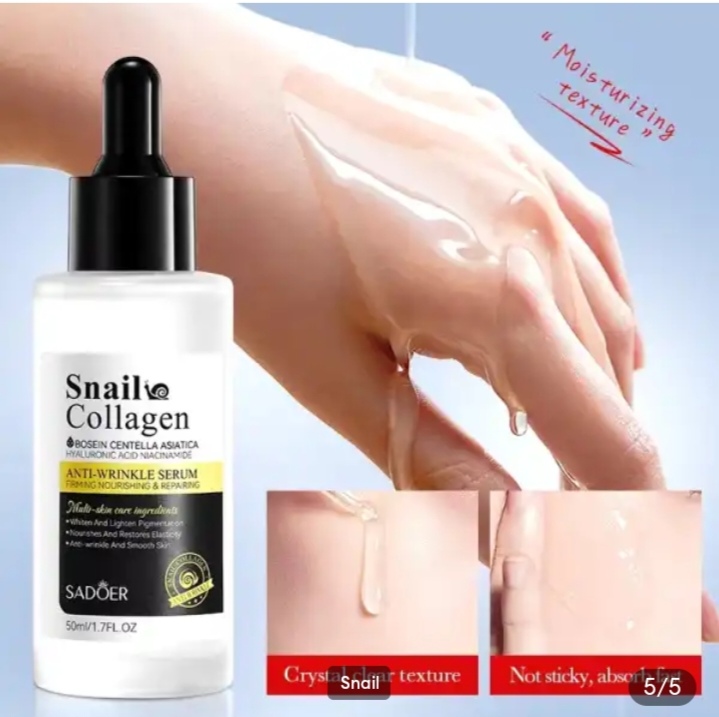 Picture of SADOER Snail Collagen Bosein Centella Asiatica Hyaluronic Acid Niacinamide Anti Wrinkle Serum- 50ml - 