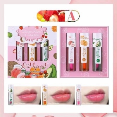 Picture of Dragon Ranee Moisturizing Fruit Lip Oil Set- 1.8gX3 Pcs - 