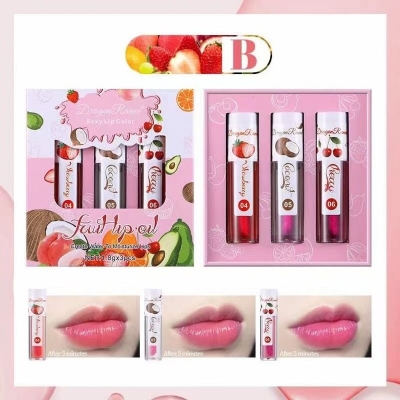 Picture of Dragon Ranee Moisturizing Fruit Lip Oil Set- 1.8gX3 Pcs - 