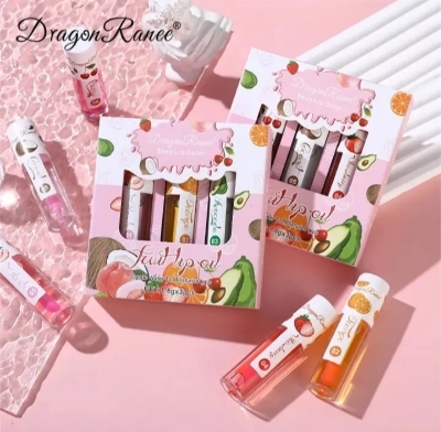 Picture of Dragon Ranee Moisturizing Fruit Lip Oil Set- 1.8gX3 Pcs - 