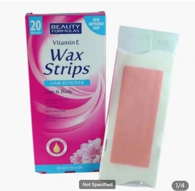 Picture of Beauty Formulas Vitamin E Hair Removal Legs & Body Wax Stripes- 20 Wax Stripes - 