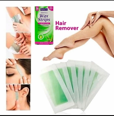 Picture of Beauty Formulas Hair Removal Aloe Vera Wax Stripes- Face & Bikini Line 36 Wax Strips - 