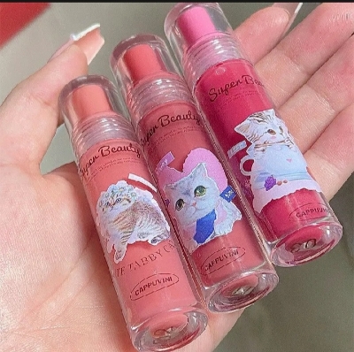 Picture of Cappuvini 3 in 1 Cute Cat Jelly Lip Tint- 3 Pcs/Set - 