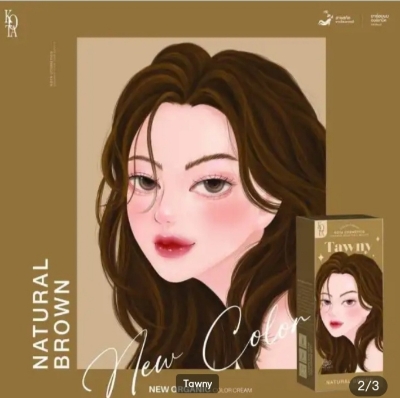 Picture of Kota Cosmetics Hair Color Cream Tawny (Natural Brown)-100ml - 