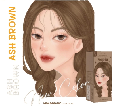 Picture of Kota Cosmetics Hair Color Cream Sepia (Ash Brown)-100ml - 