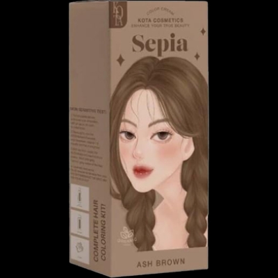 Picture of Kota Cosmetics Hair Color Cream Sepia (Ash Brown)-100ml - 