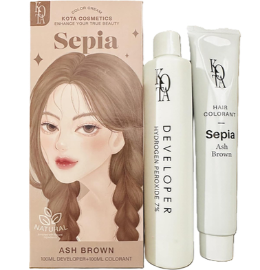 Picture of Kota Cosmetics Hair Color Cream Sepia (Ash Brown)-100ml - 