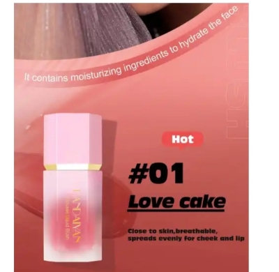 Picture of HANDAIYAN Mousse Liquid Blush with Fine Glitter- #1 Love Cake - 