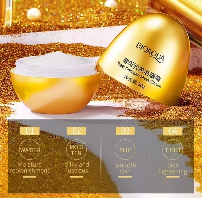 Picture of BIOAQUA Yasi Obser Msk Frost Egg Moisturizing Wash Sleep Egg Msk for Women's Refreshment - Face Mask - 