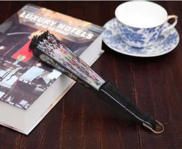 Picture of Folding Fan 1PC Lace Hand Held Folding Fan Dance Party Wedding Decor Fan Chinese Hand Fan - 