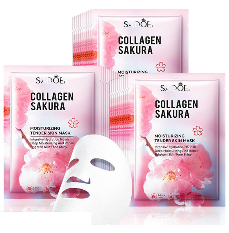 Picture of SADOER Collagen Sakura Moisturizing Tender Skin Face Sheet Mask- 25g - 