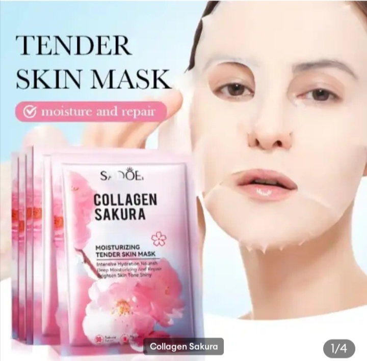 Picture of SADOER Collagen Sakura Moisturizing Tender Skin Face Sheet Mask- 25g - 