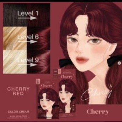Picture of Kota Cosmetics Hair Color Cream Cherry (Cherry Red)-100ml - 