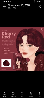 Picture of Kota Cosmetics Hair Color Cream Cherry (Cherry Red)-100ml - 