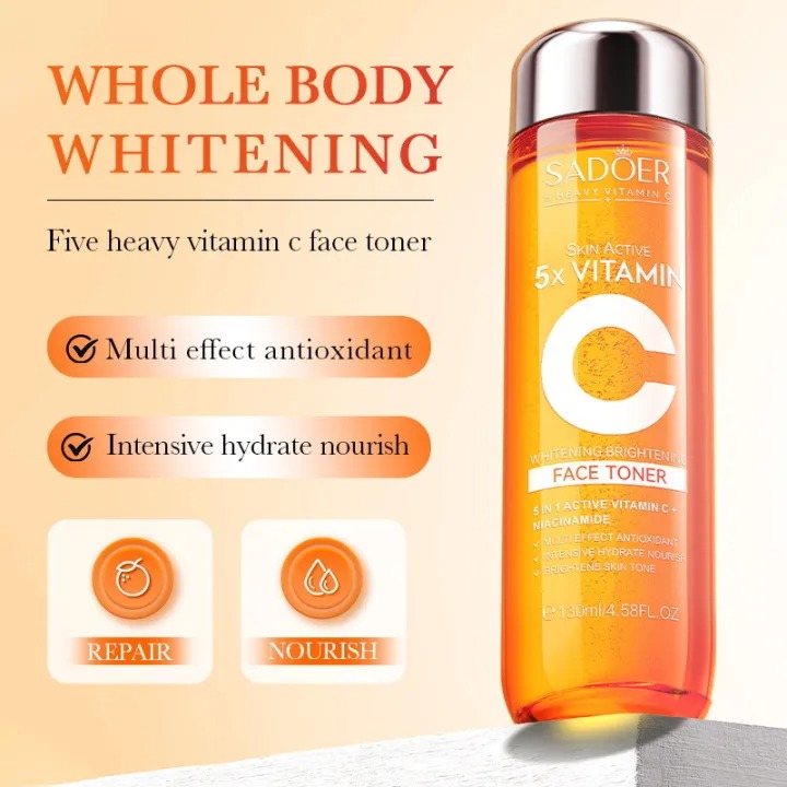 Picture of SADOER 5X Vitamin C Whitning Face Toner- 130ml - 
