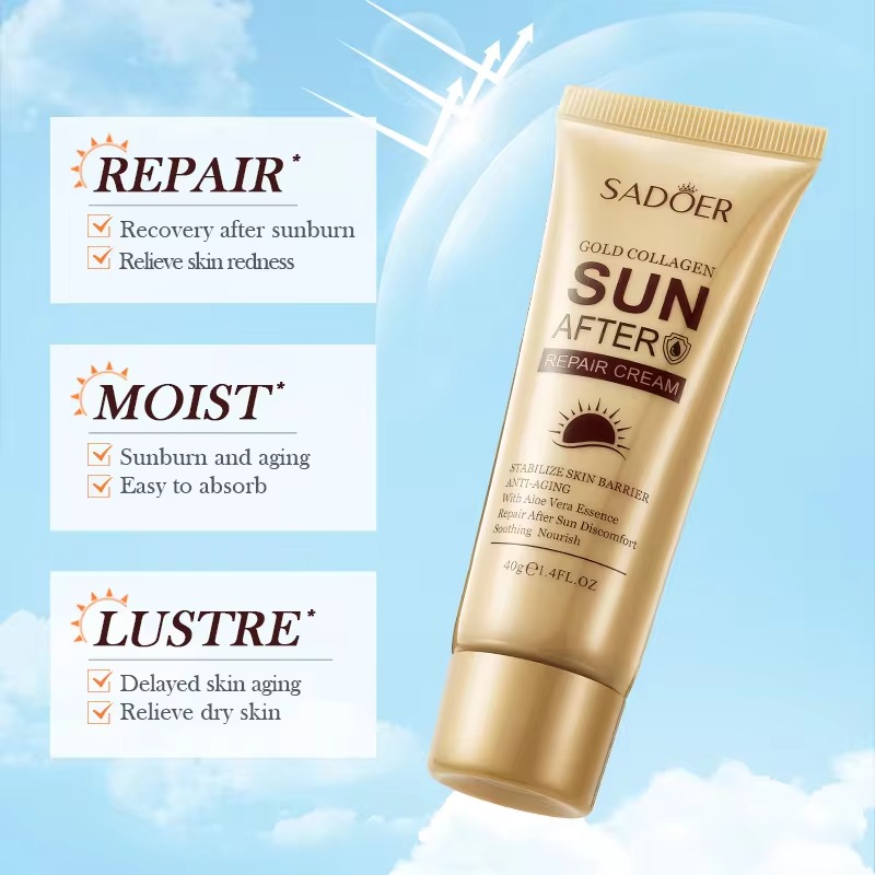 Picture of SADOER Gold Collagen Sun Protection & After Sun Repair Cream Kit- 2 Pcs/Set - 