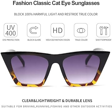 Picture of Flat top

Cat eye Sunglasses Brand Designer Retro Sunglass Man Rectangle Female Goggles Sun Glasses - 