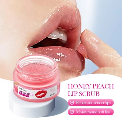 Picture of SADOER Honey Peach Coffee Bean & Avocado Lip Scrub- 20g - 