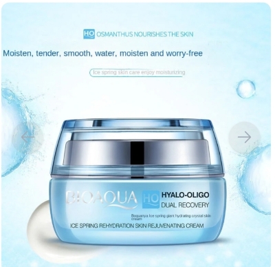 Picture of BIOAQUA Hyalo-Oligo Dual Recovery Ice Spring Rehydrating Skin Rejuvenating Cream- 50g - 