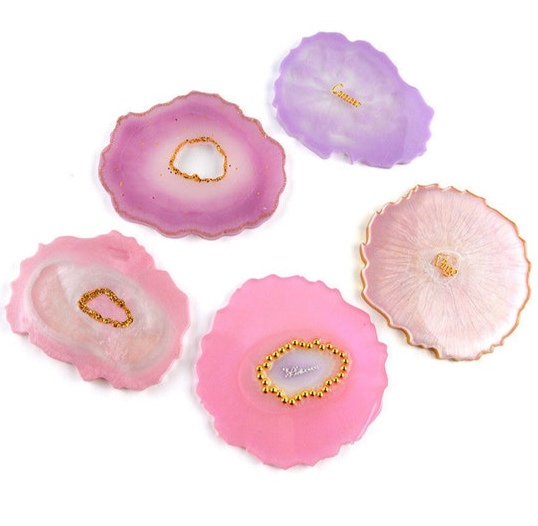Picture of Resin Epoxy and Gypsum  mould Silicone Geode Coaster Mold Resin Epoxy Casting Mould DIY Art Craft Accessories Nicle_resgin_epoxy_gypsum_mould - 