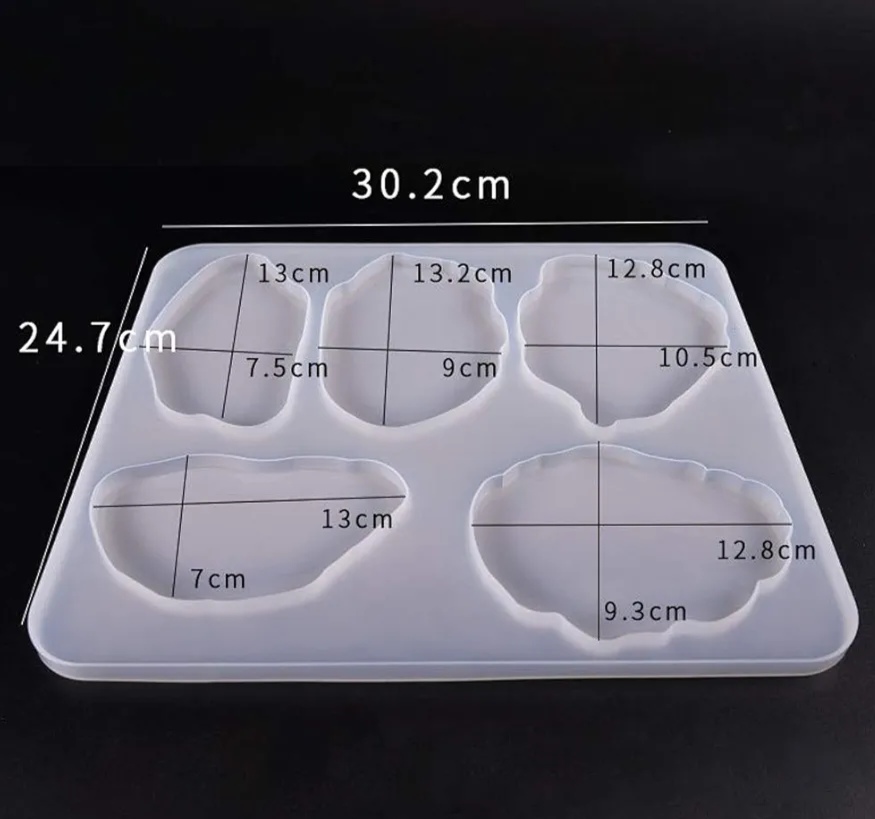 Picture of Resin Epoxy and Gypsum  mould Silicone Geode Coaster Mold Resin Epoxy Casting Mould DIY Art Craft Accessories Nicle_resgin_epoxy_gypsum_mould - 