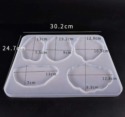 Picture of Resin Epoxy and Gypsum  mould Silicone Geode Coaster Mold Resin Epoxy Casting Mould DIY Art Craft Accessories Nicle_resgin_epoxy_gypsum_mould - 