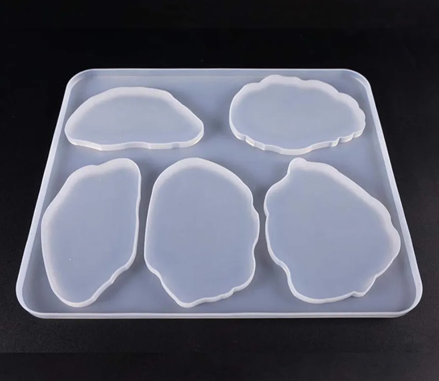 Picture of Resin Epoxy and Gypsum  mould Silicone Geode Coaster Mold Resin Epoxy Casting Mould DIY Art Craft Accessories Nicle_resgin_epoxy_gypsum_mould - 