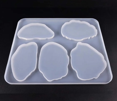 Picture of Resin Epoxy and Gypsum  mould Silicone Geode Coaster Mold Resin Epoxy Casting Mould DIY Art Craft Accessories Nicle_resgin_epoxy_gypsum_mould - 