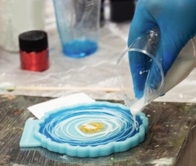 Picture of Resin Epoxy and Gypsum  mould Silicone Geode Coaster Mold Resin Epoxy Casting Mould DIY Art Craft Accessories Nicle 1pcs_resgin_epoxy_gypsum_mould - 