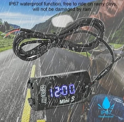 Picture of 12V Motorcycle

Electronic Clock Waterproof 2 in 1 Motobike Voltmeter Dust-proof Universal LED Voltmeter - 